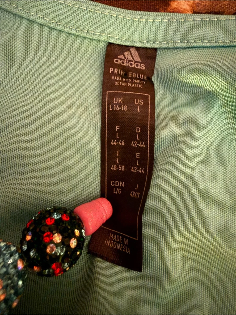 adidas Teal Performance Racerback Tank - Picture 4 of 4